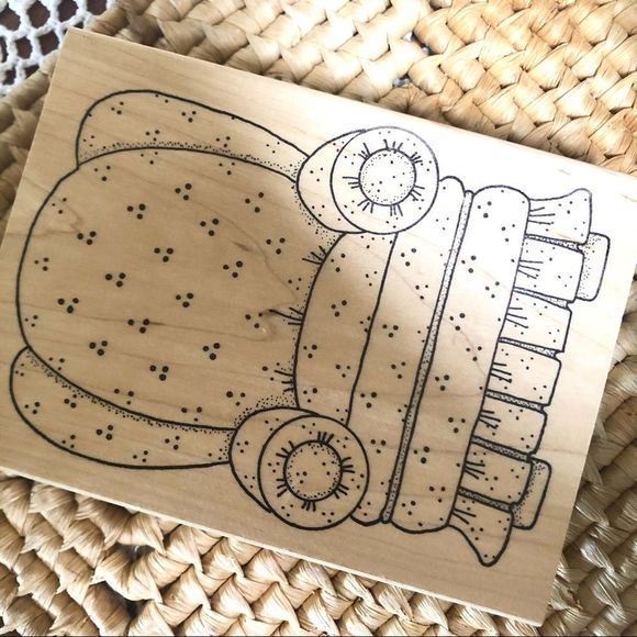 Set of 2 Vintage 1990s Wood Rubber Scrapbook Stamp Handcrafted Teddy Bear - Picture 6 of 16